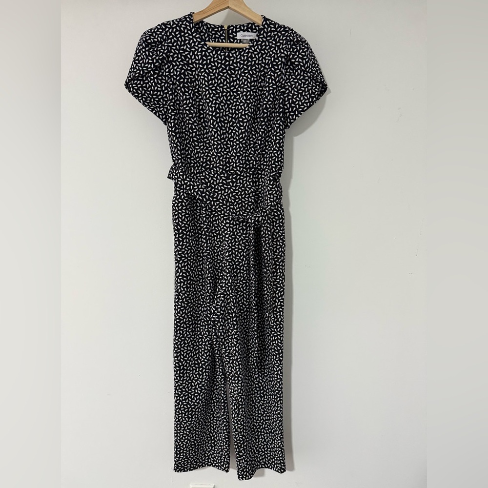 Calvin Klein Black and White Jumpsuit